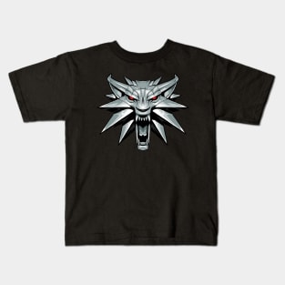 White Wolf Head Kids T-Shirt